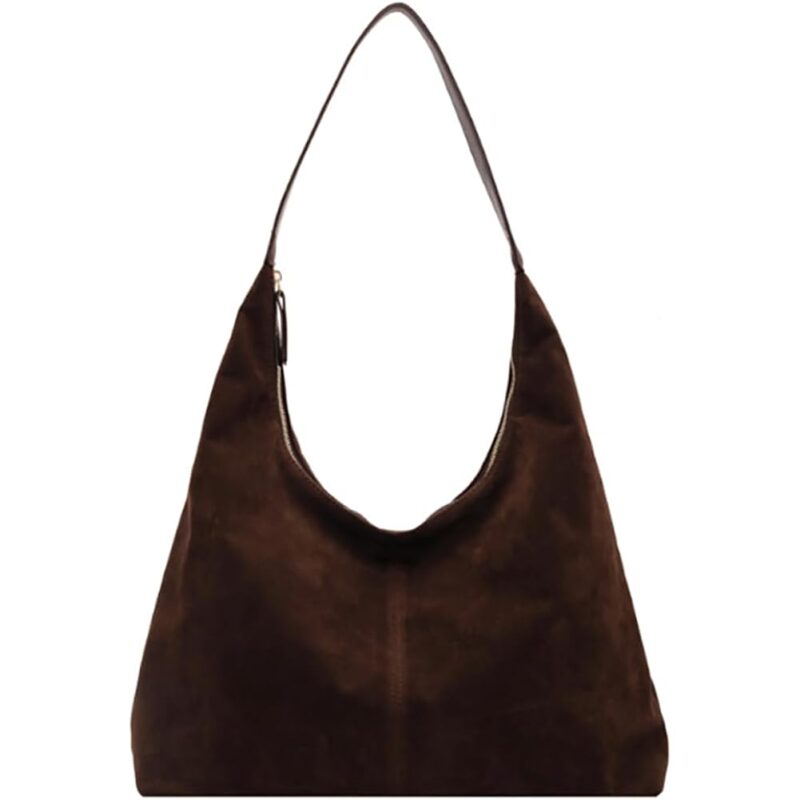 Trendy Suede Crescent axelväska Women shopper Bag satchel