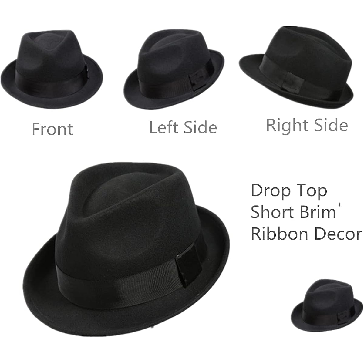 Home Prefer Herr ull Felt Winter hatt Short - Image 2