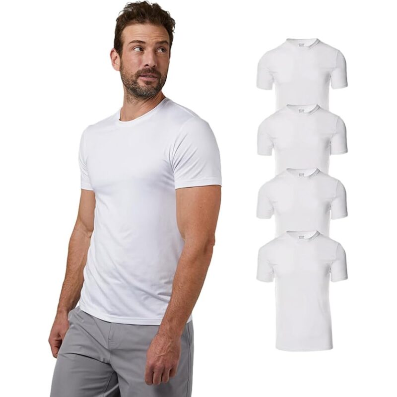 32 Degrees Herr 4 Pack Cool Crewneck t‑shirt