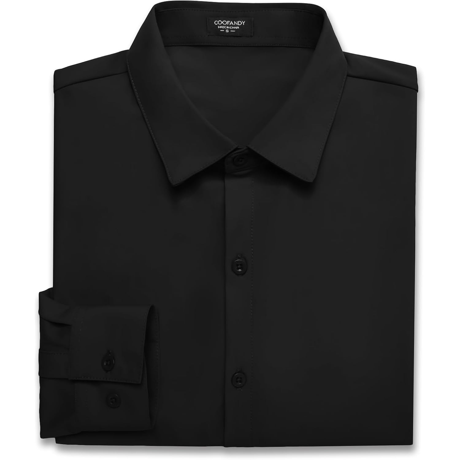 COOFANDY Herr Muscle Fit Dress skjorta Wrinkle-Free långärmad - Image 6