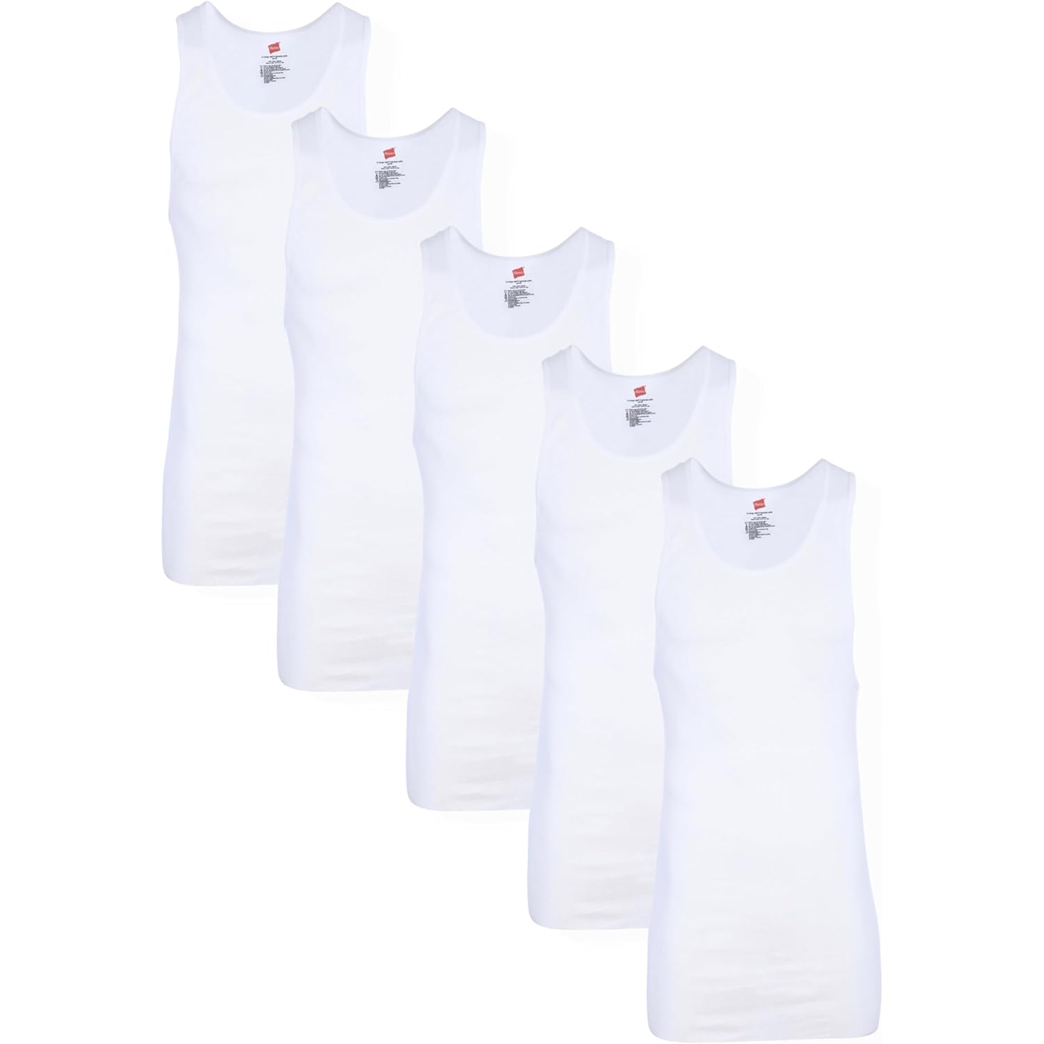 Hanes Men’s Tall 100% bomull ribb linne Tagless - Image 2