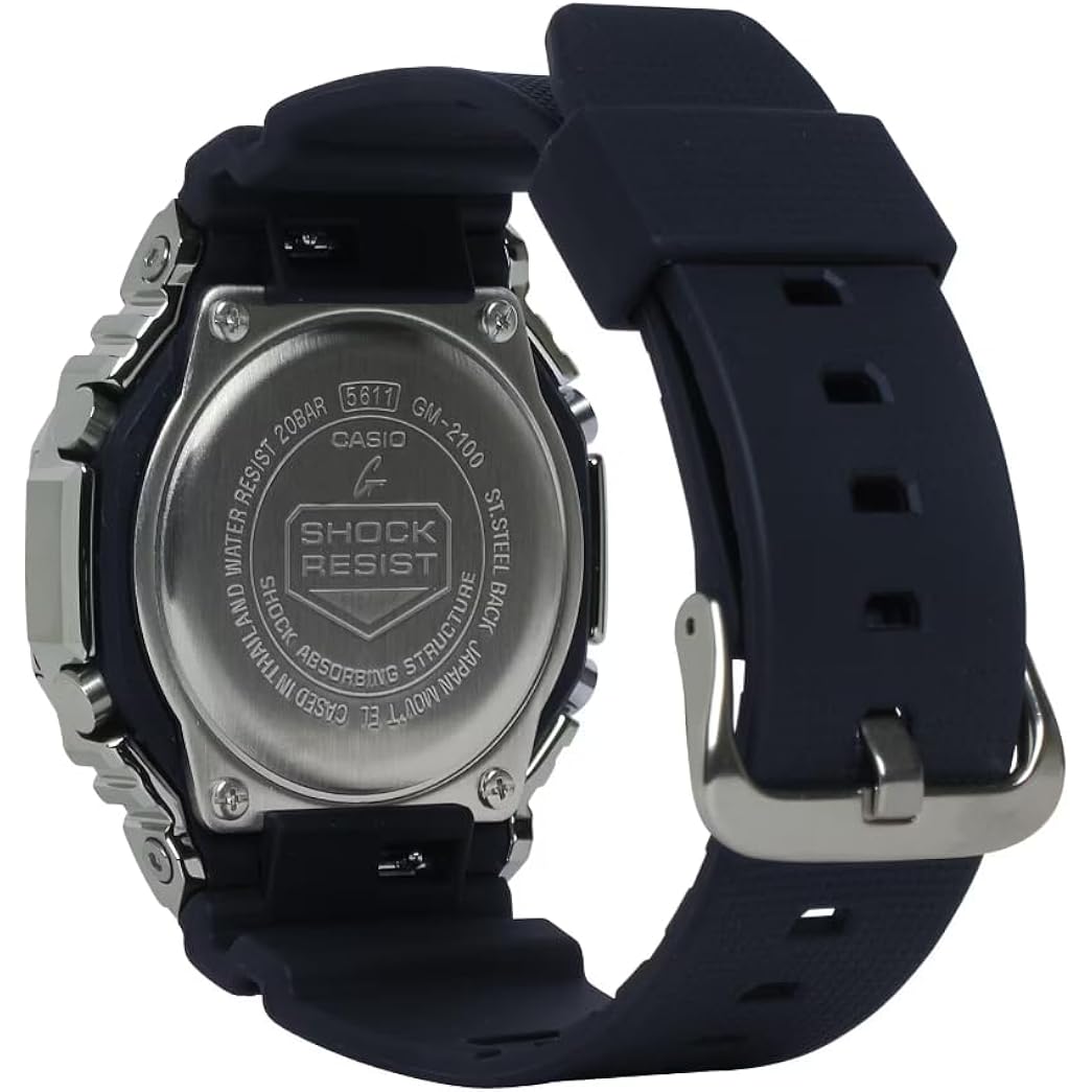 G-Shock Casio Metal Covered Octagonal svart Resin Band - Image 4