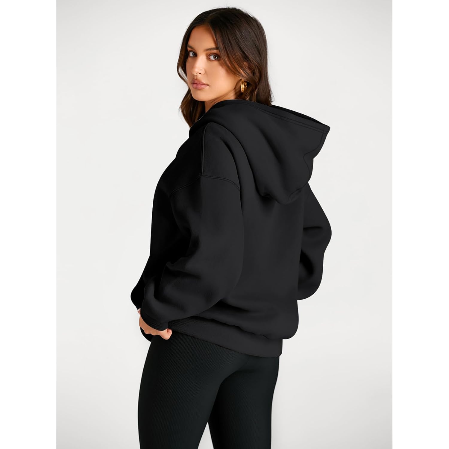 Trendy Queen Dam oversized hoodie fleece sweatshirt Fall - Image 4