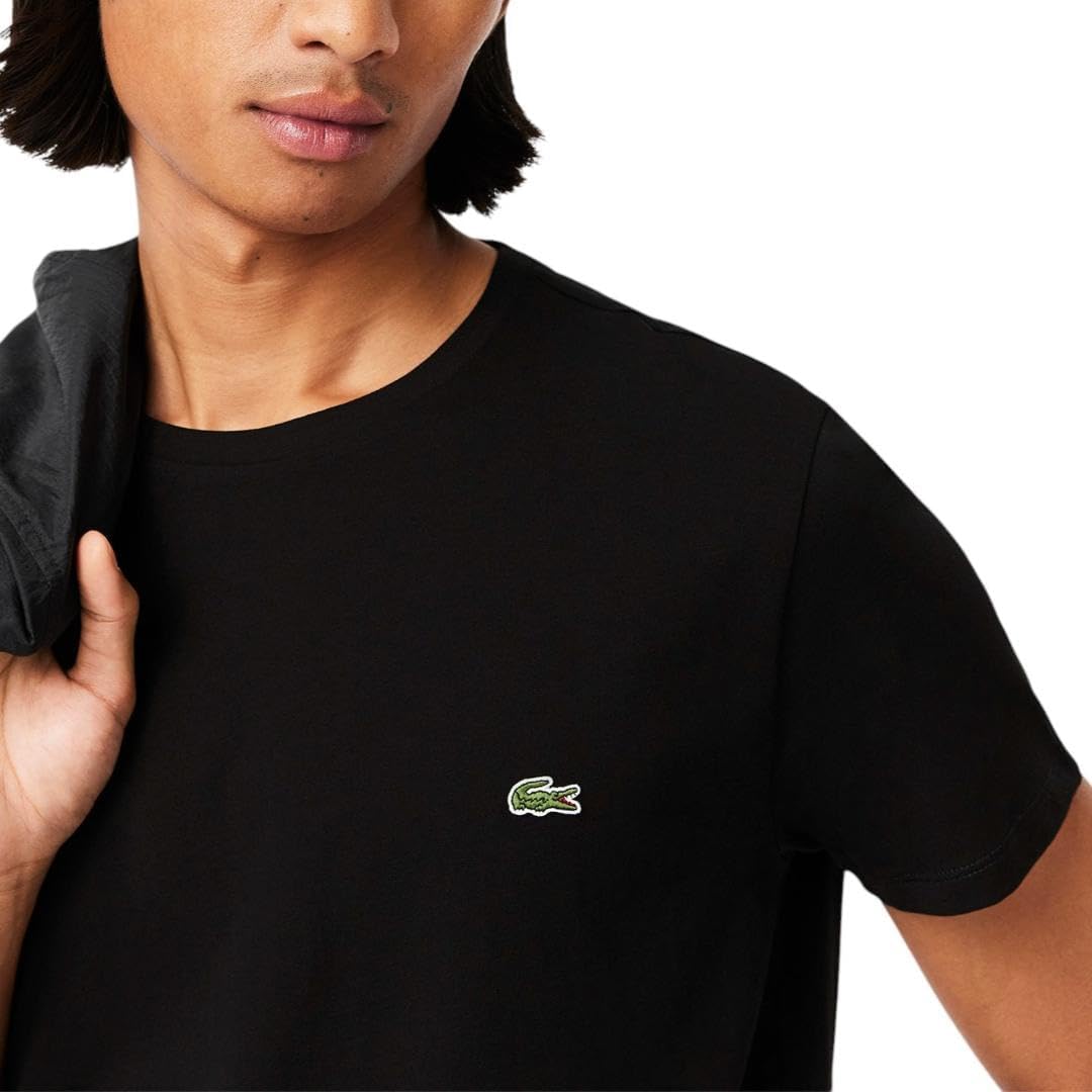 Lacoste Herr kortärmad Pima Jersey Crew Neck Tee - Image 2
