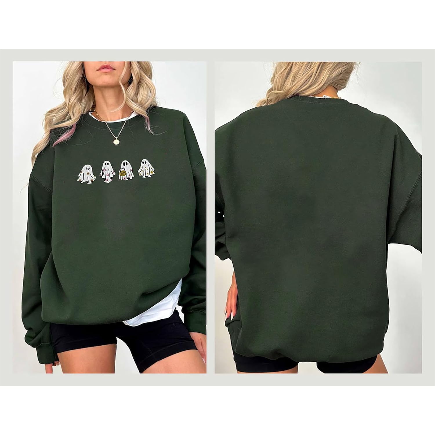 Fiscrat Halloween Spooky Season oversized sweatshirt Dam Cute - Image 5