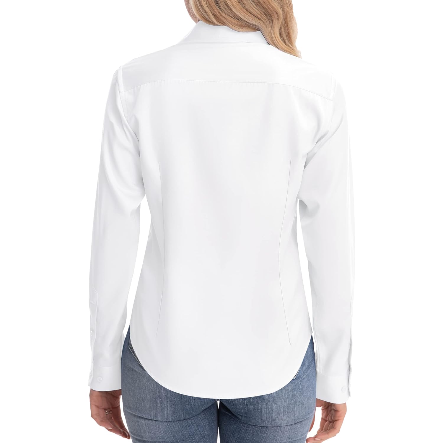 Siliteelon Dam Classic-Fit Dress skjorta långärmad knäppning Wrinkle-Free - Image 4