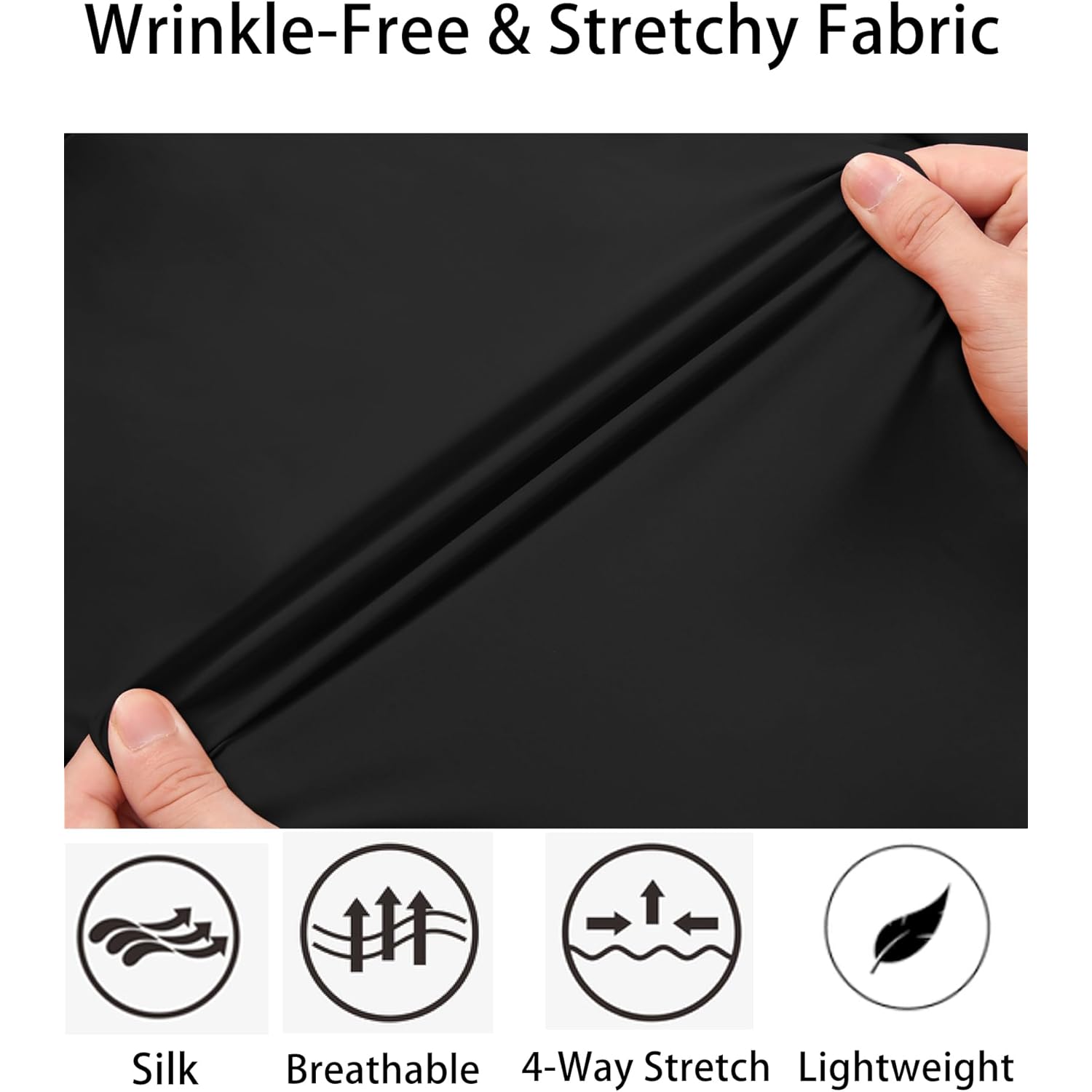 COOFANDY Herr Muscle Fit Dress skjorta Wrinkle-Free långärmad - Image 4