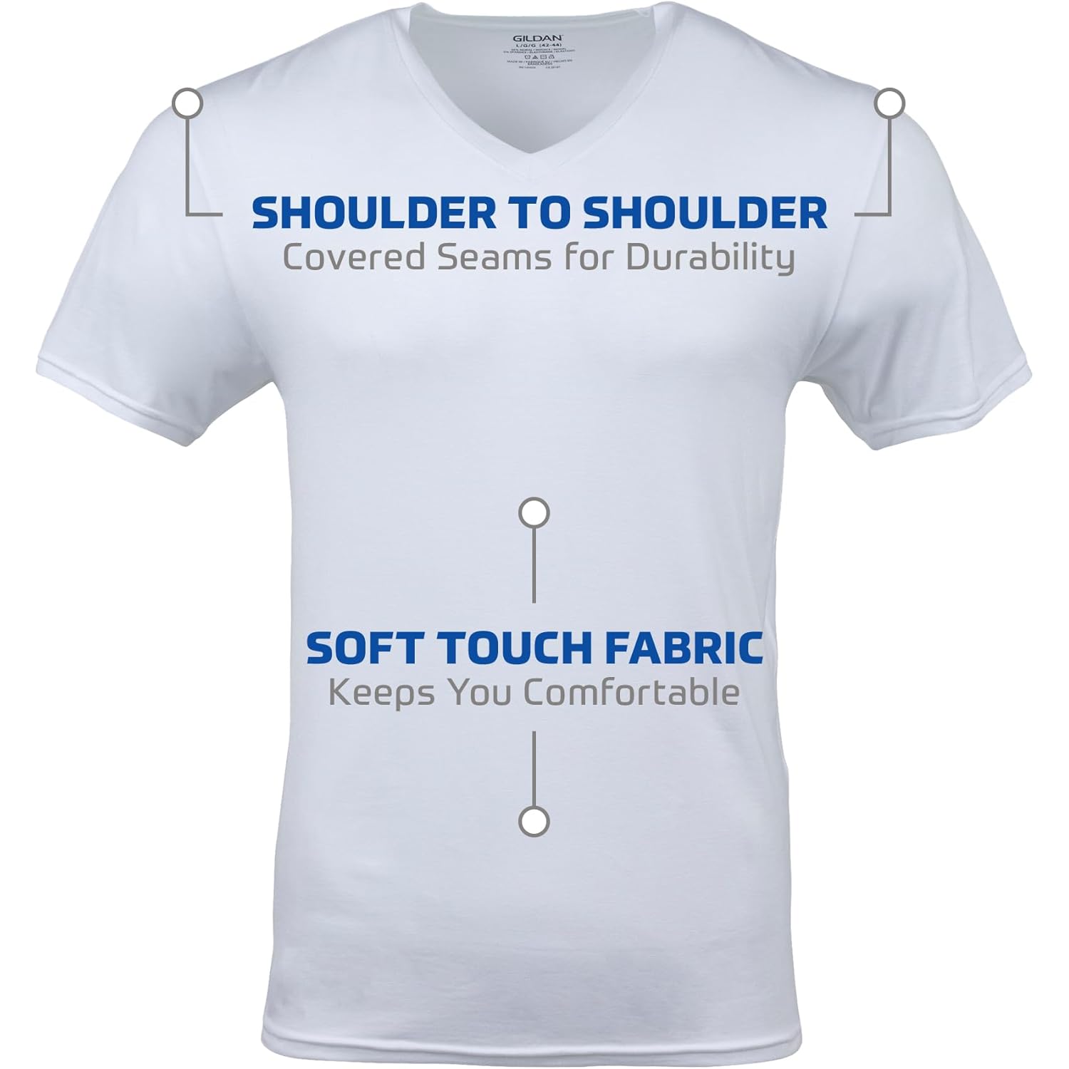 Gildan Herr v‑ringning t‑shirt, Multipack, Style G1103 - Image 2