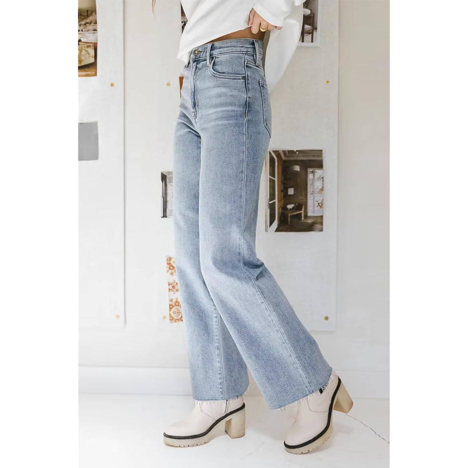 KDF straight Leg jeans for Women High Waisted - Image 2