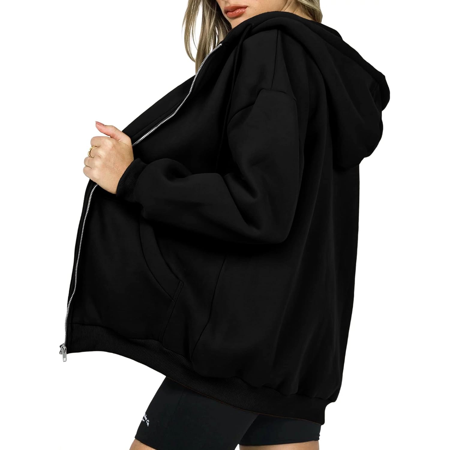 PRETTYGARDEN Dam 2025 dragkedja Y2K hoodie Casual Long - Image 7