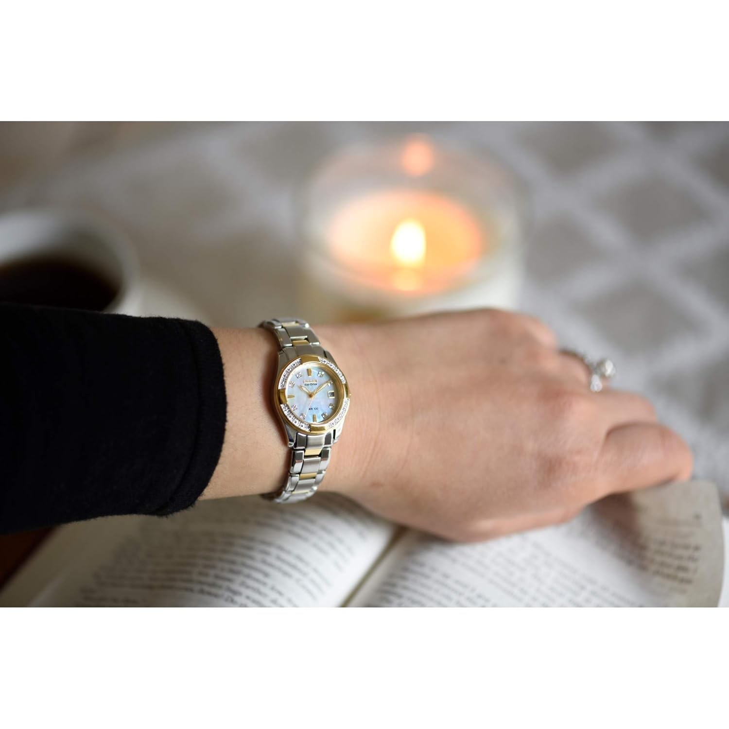 Citizen Dam Eco-Drive Dress Classic Diamond klocka in - Image 7