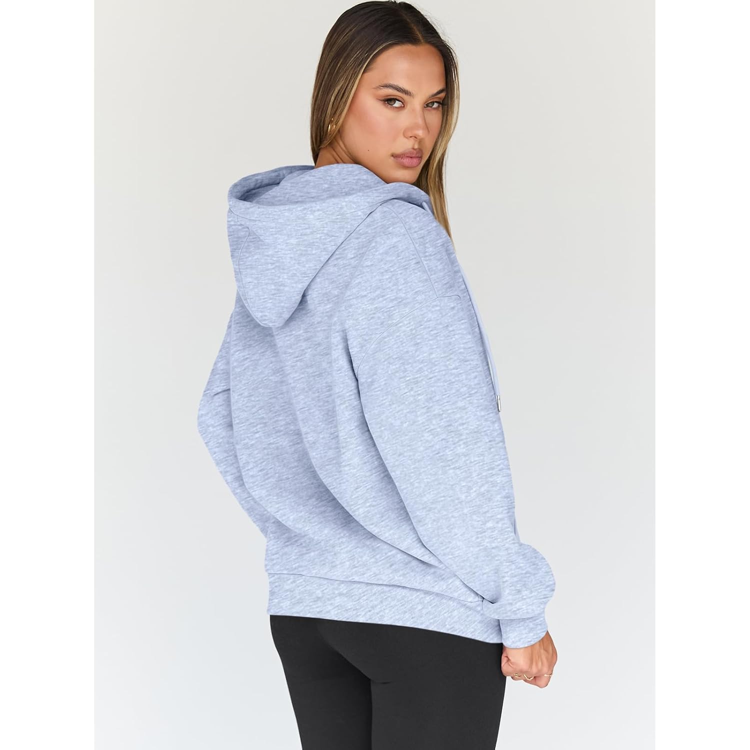 Trendy Queen Dam dragkedja hoodie oversized sweatshirt Fall - Image 4