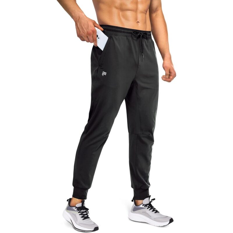 Herr joggers with Zipper Pockets Lightweight Quick Dry