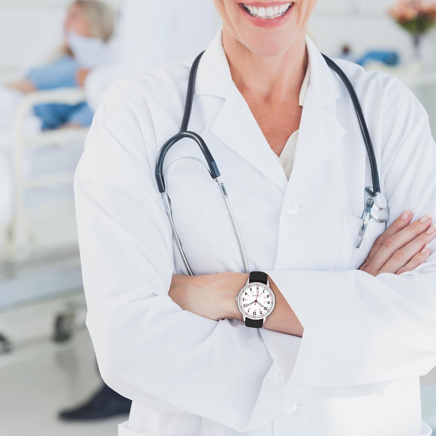 Nurse klocka for Women vattentät analog silikon klocka - Image 5