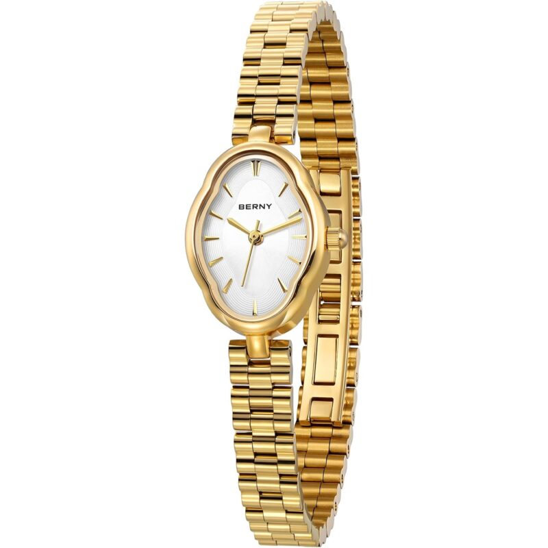BERNY guld klocka for Women Dainty Ladies kvarts