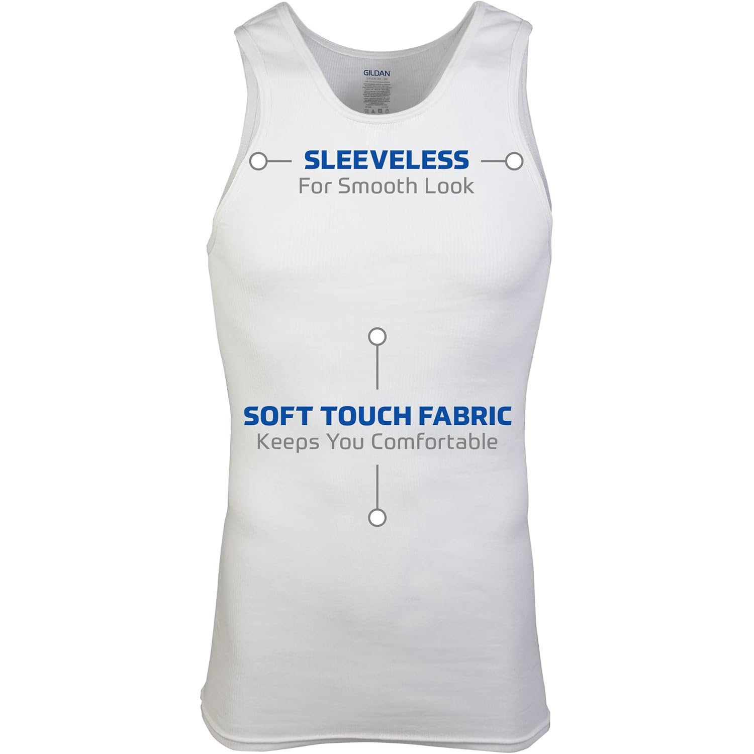 Gildan Herr A-skjorta Tanks, Multipack, Style G1104 - Image 2