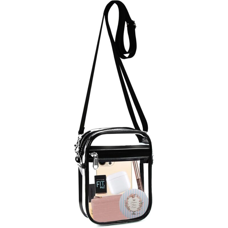 Fibrdoo Clear crossbody Purse Bag, Clear Bag Stadium