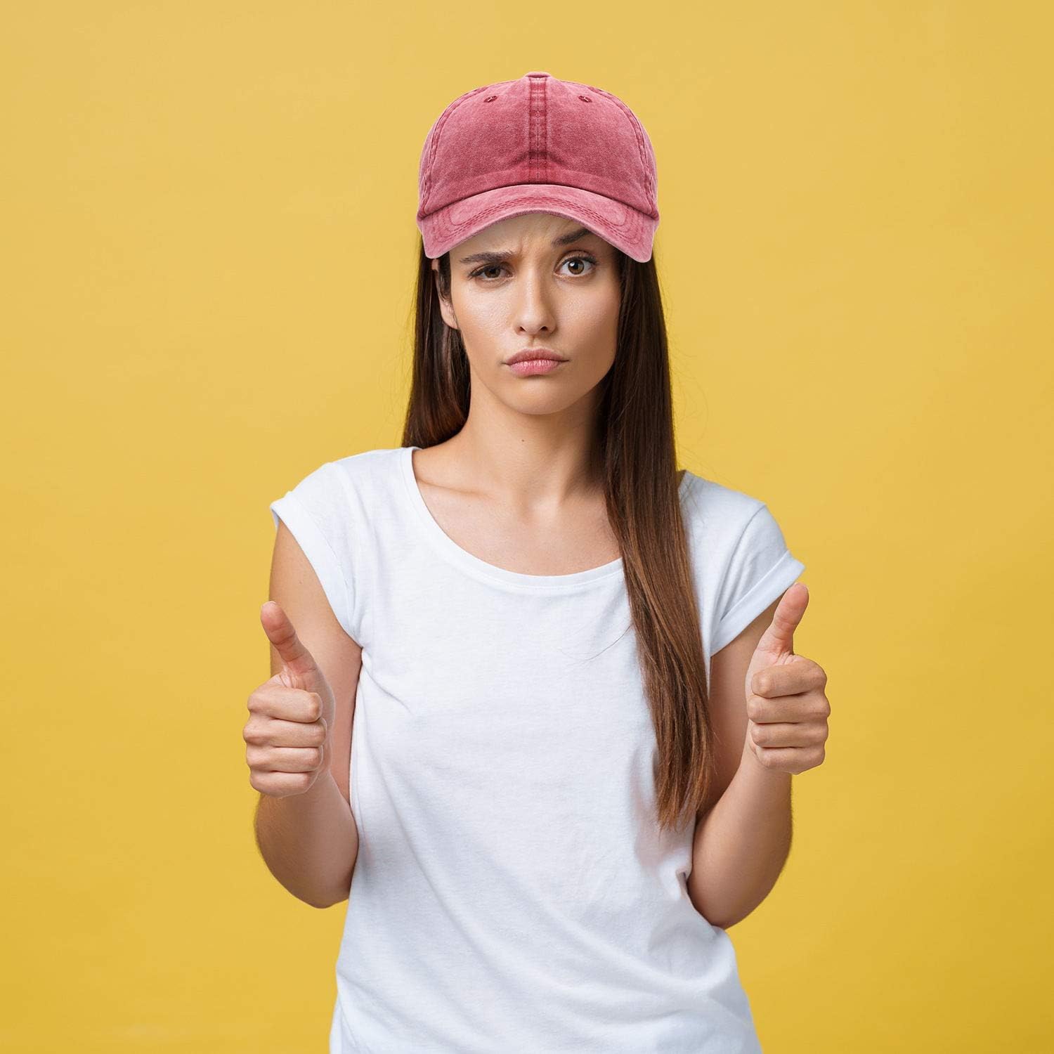 3 Pack Washed Plain Baseball keps, Retro justerbar - Image 3