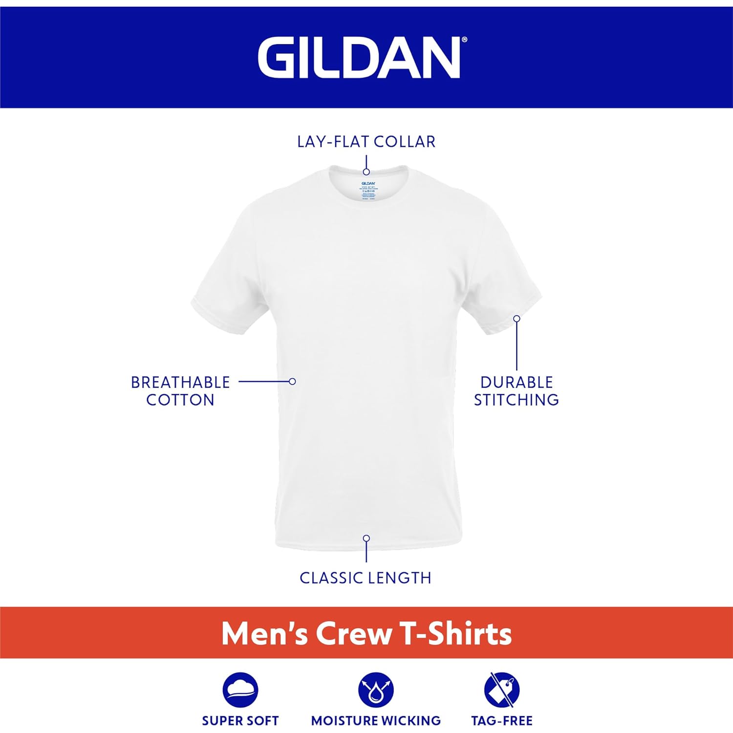 Gildan Herr Crew t‑shirt, Multipack, Style G1100 - Image 2