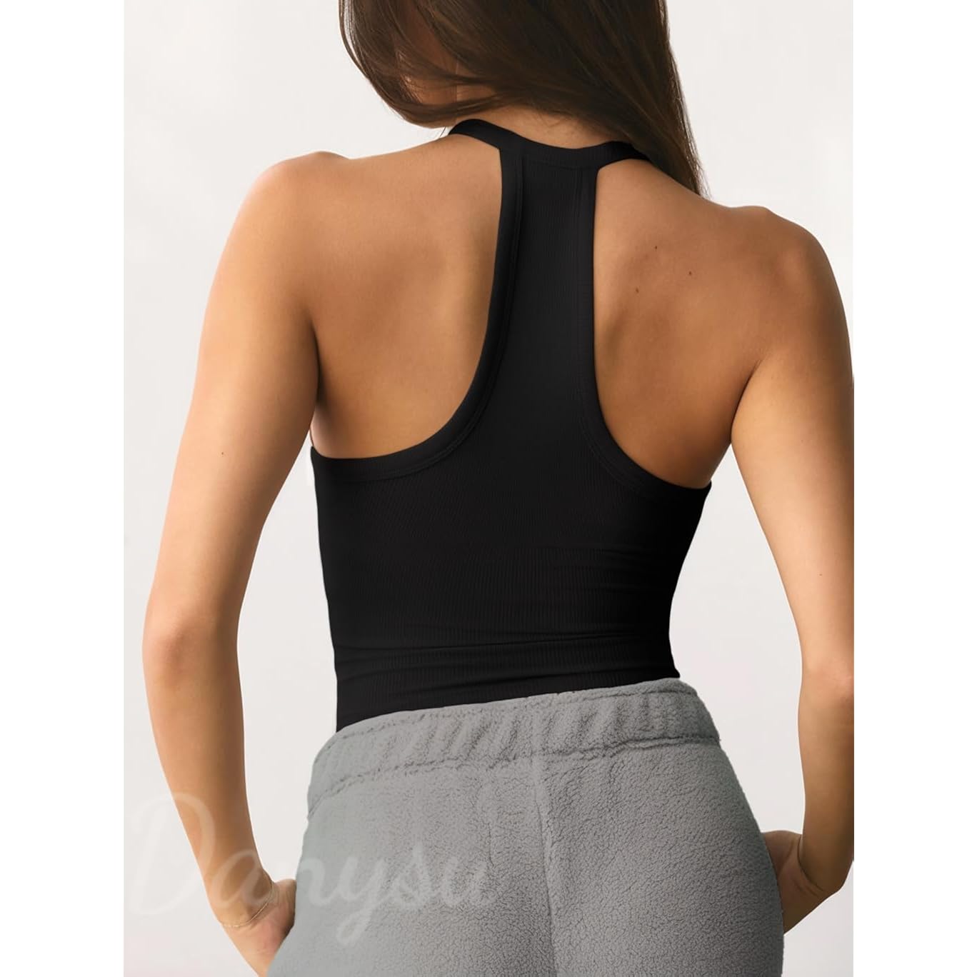 Danysu v‑ringning Racer Back linne topp for Dam - Image 2