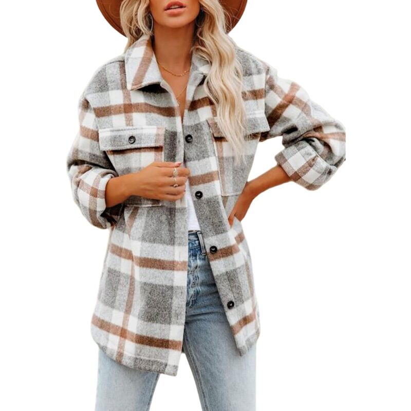 Beaully Dam Flannel Plaid Shacket 2025 Fall Outfits