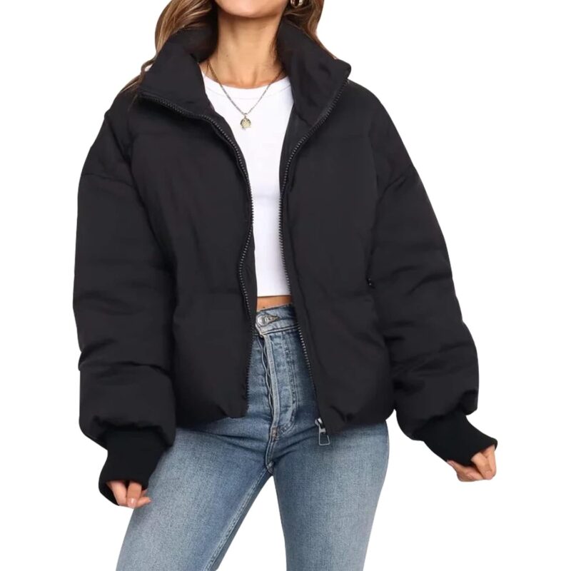 Gihuo Dam’s Winter cropped puffer jacka kappa Short
