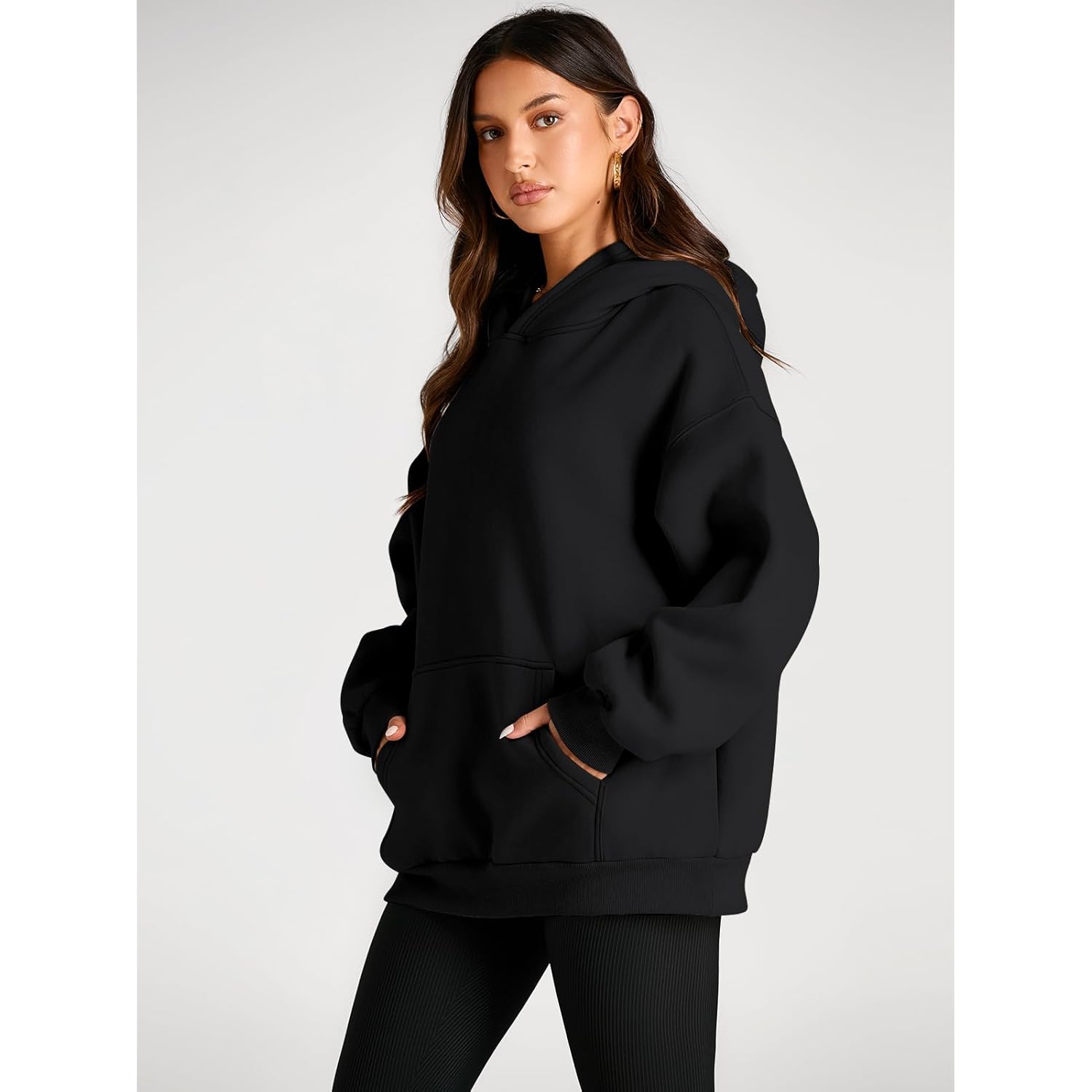 Trendy Queen Dam oversized hoodie fleece sweatshirt Fall - Image 3