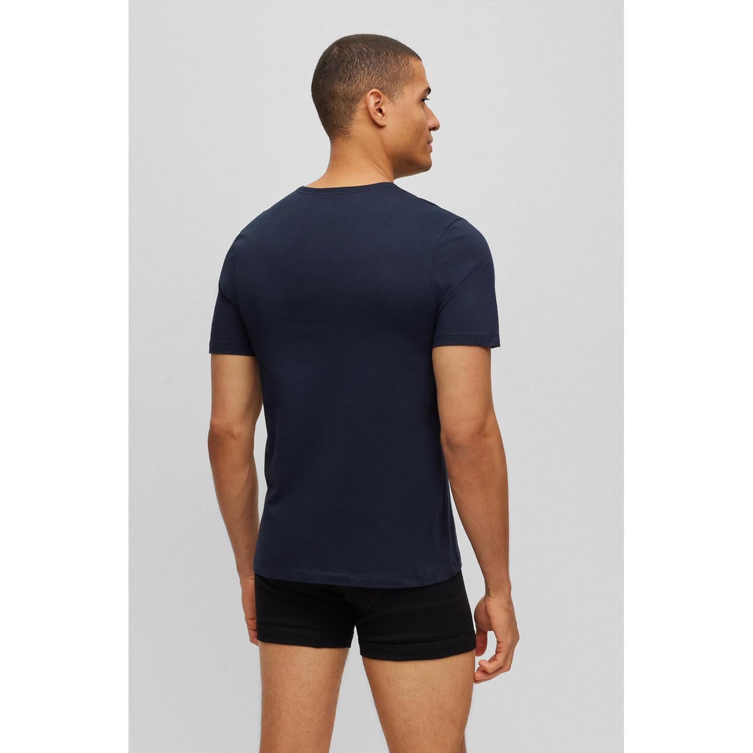 BOSS Herr Logo Embroidered bomull t‑shirt 3 Pack - Image 2