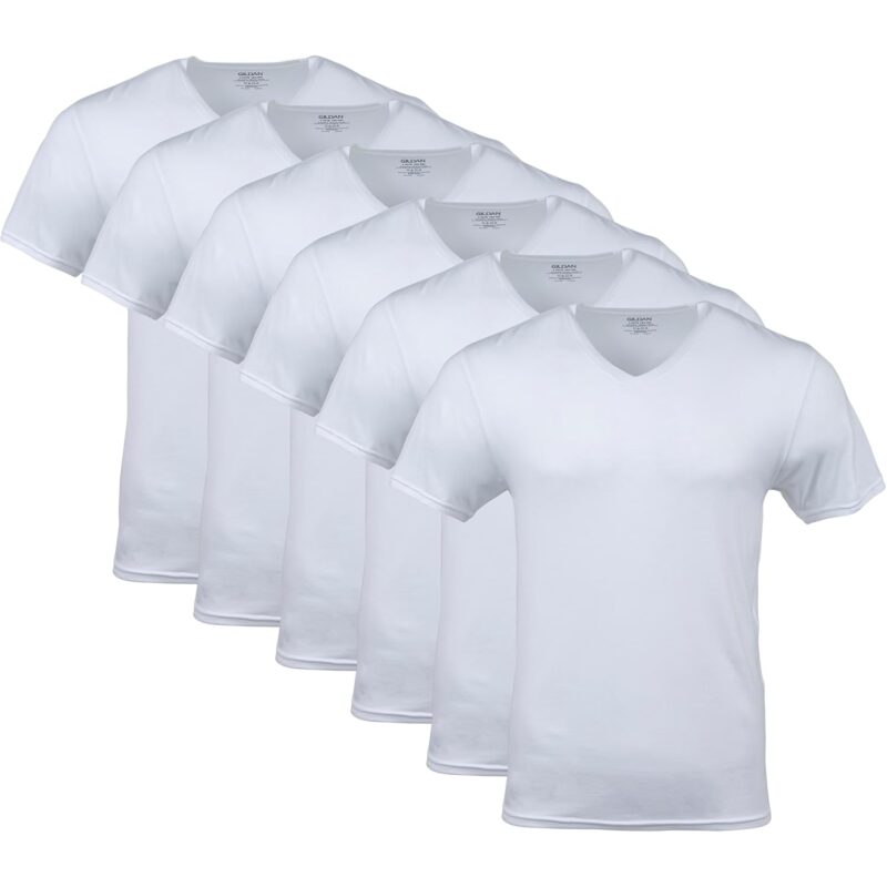 Gildan Herr v‑ringning t‑shirt, Multipack, Style G1103
