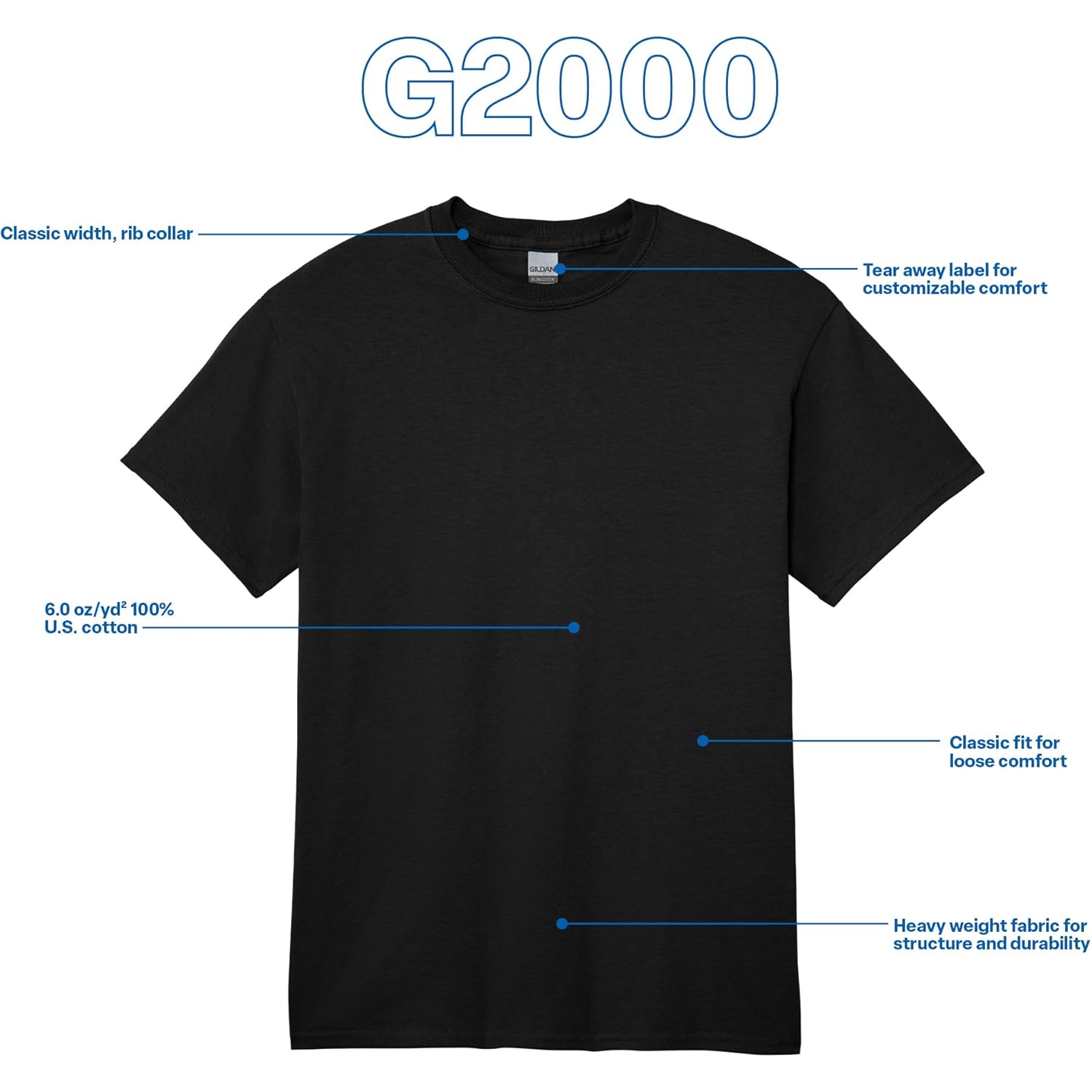 Gildan Ultra bomull t‑shirt, Style G2000, Multipack - Image 4