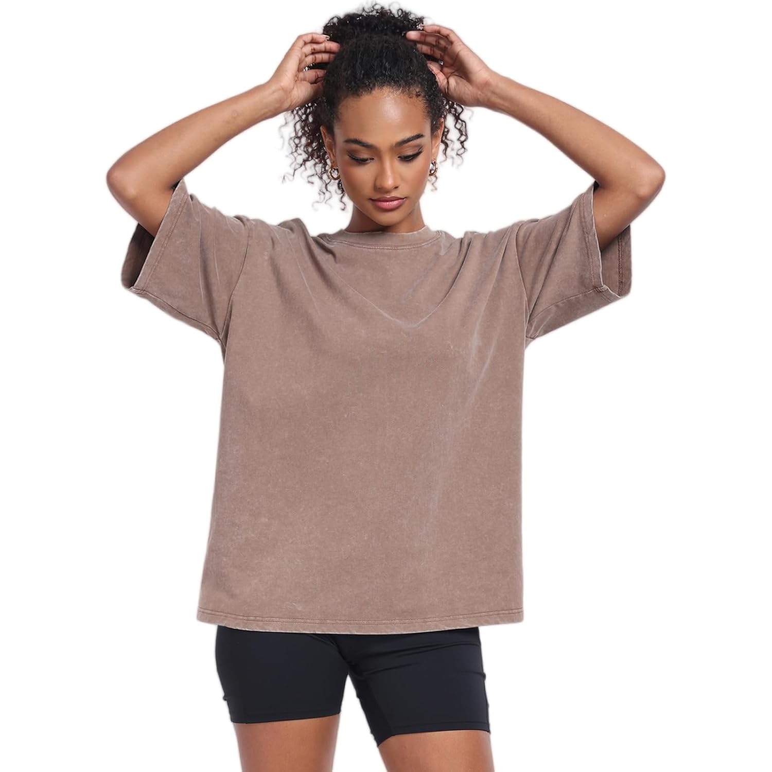 Dam Washed Vintage oversized t‑skjorta Casual Baggy Streetwear - Image 3