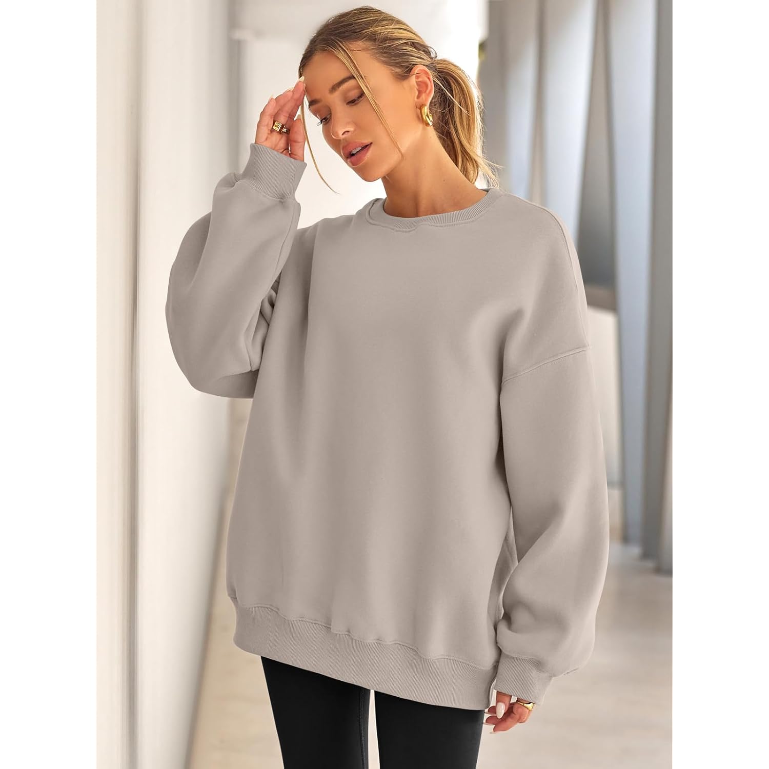 EFAN Dam oversized sweatshirt hoodie fleece Crewneck Sweaters - Image 2