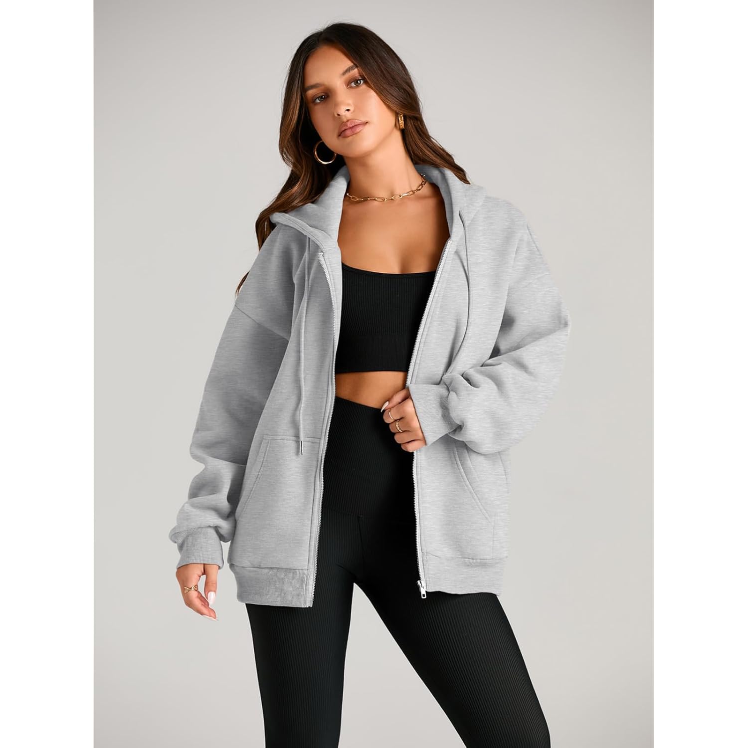 EFAN Dam dragsko dragkedja Cute hoodie Fall Jacket - Image 3