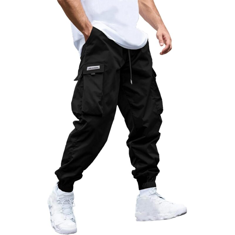 Herr cargo joggers Pants resårmidja dragsko Baggy joggers