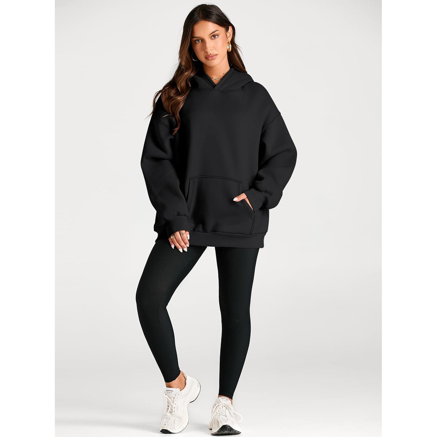 Trendy Queen Dam oversized hoodie fleece sweatshirt Fall - Image 5