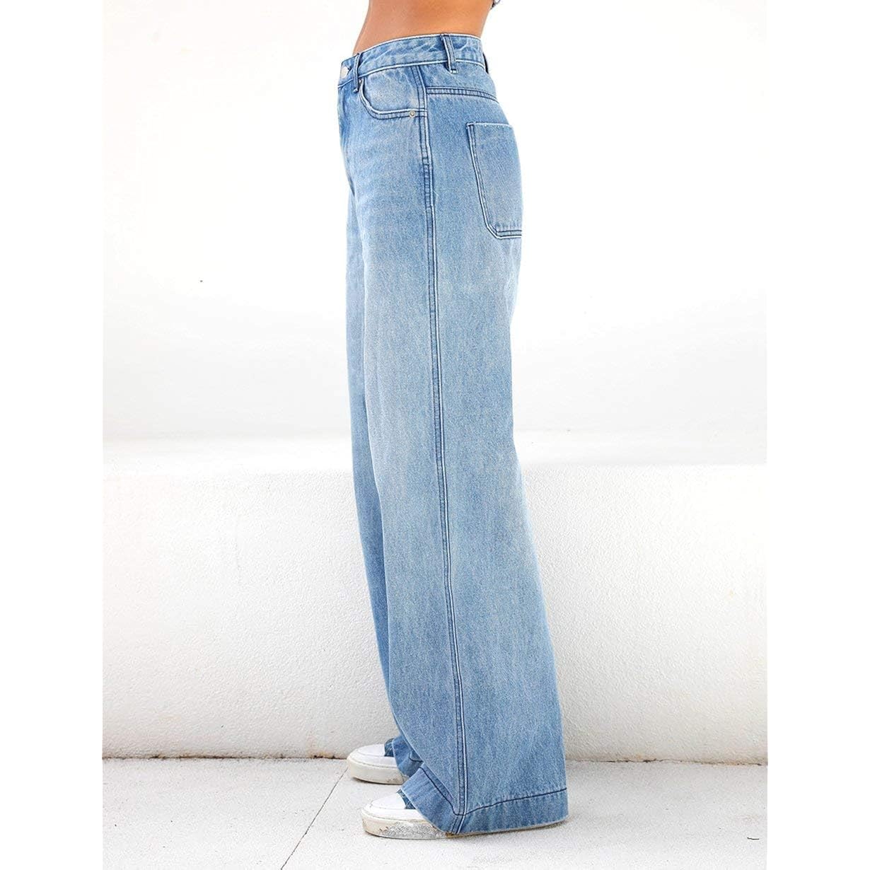 EMMIOL Dam 2025 wide leg jeans Distress Mid - Image 2