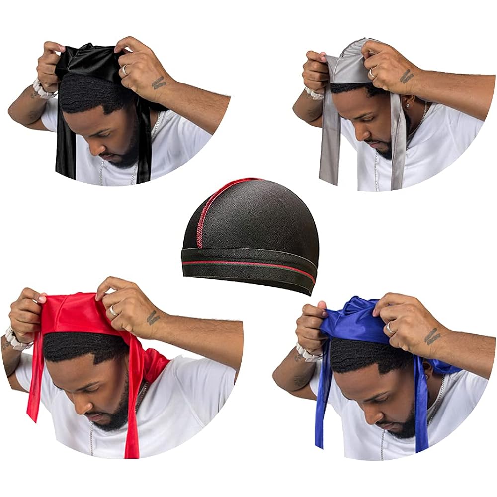 4PCS Silky Durags for Men Women 360 Waves - Image 5