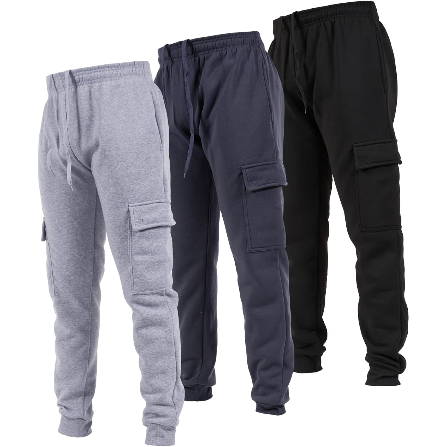 Ultra Performance 3 Pack Herr joggers, fleece cargo