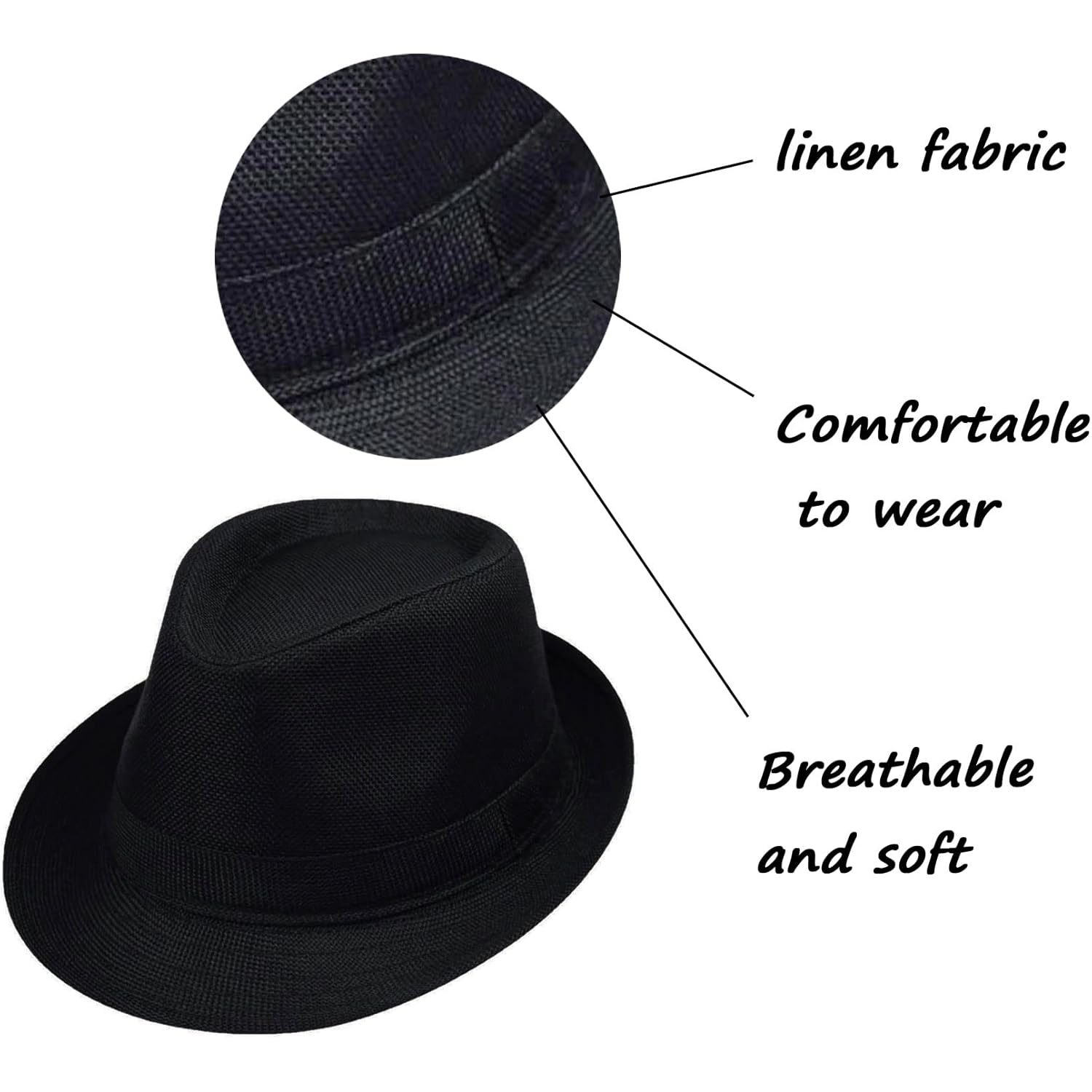 1920s Men fedora hatt keps for Men,Manhattan hatt - Image 3