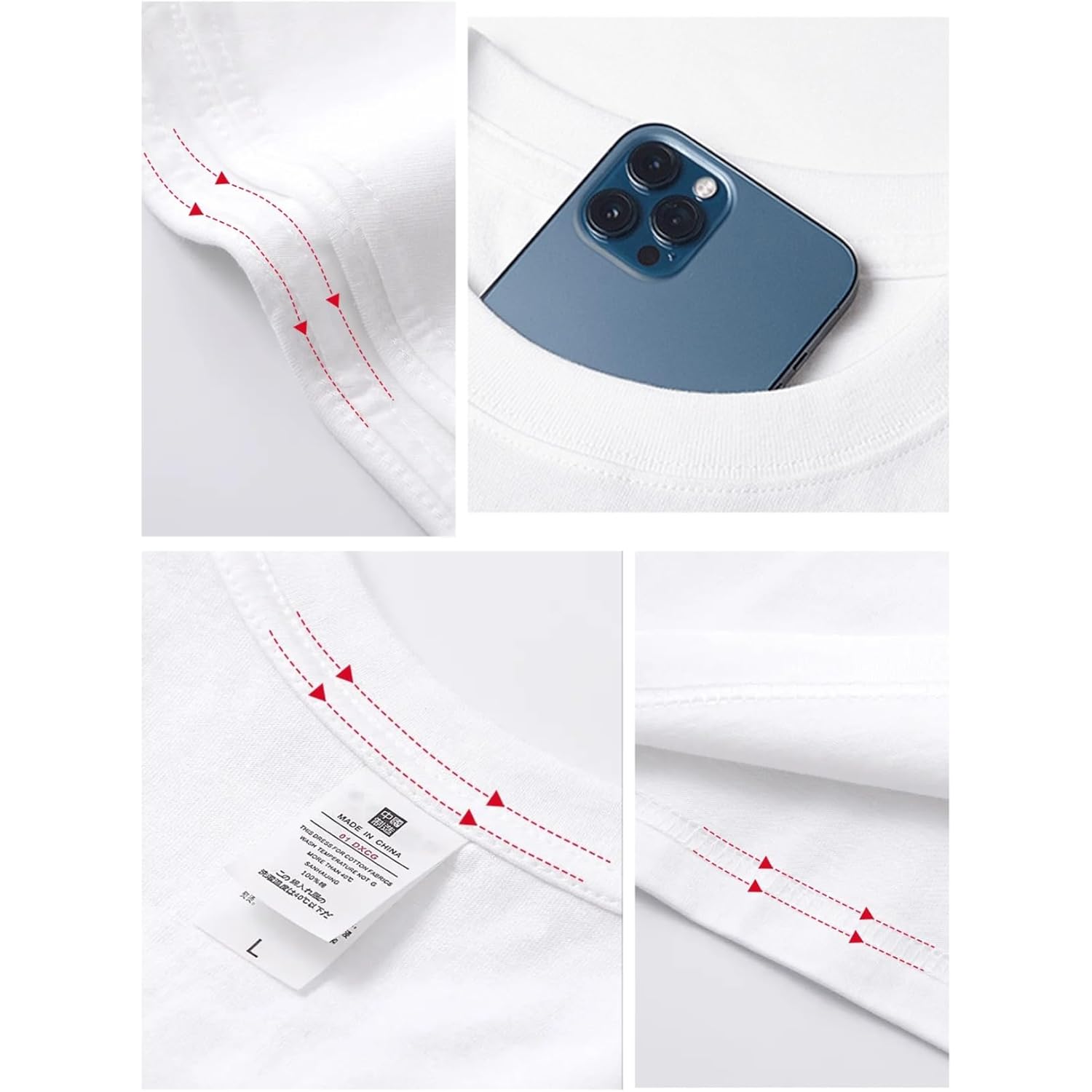 Bomull Basic T skjorta for Dam,rund hals kortärmad - Image 5