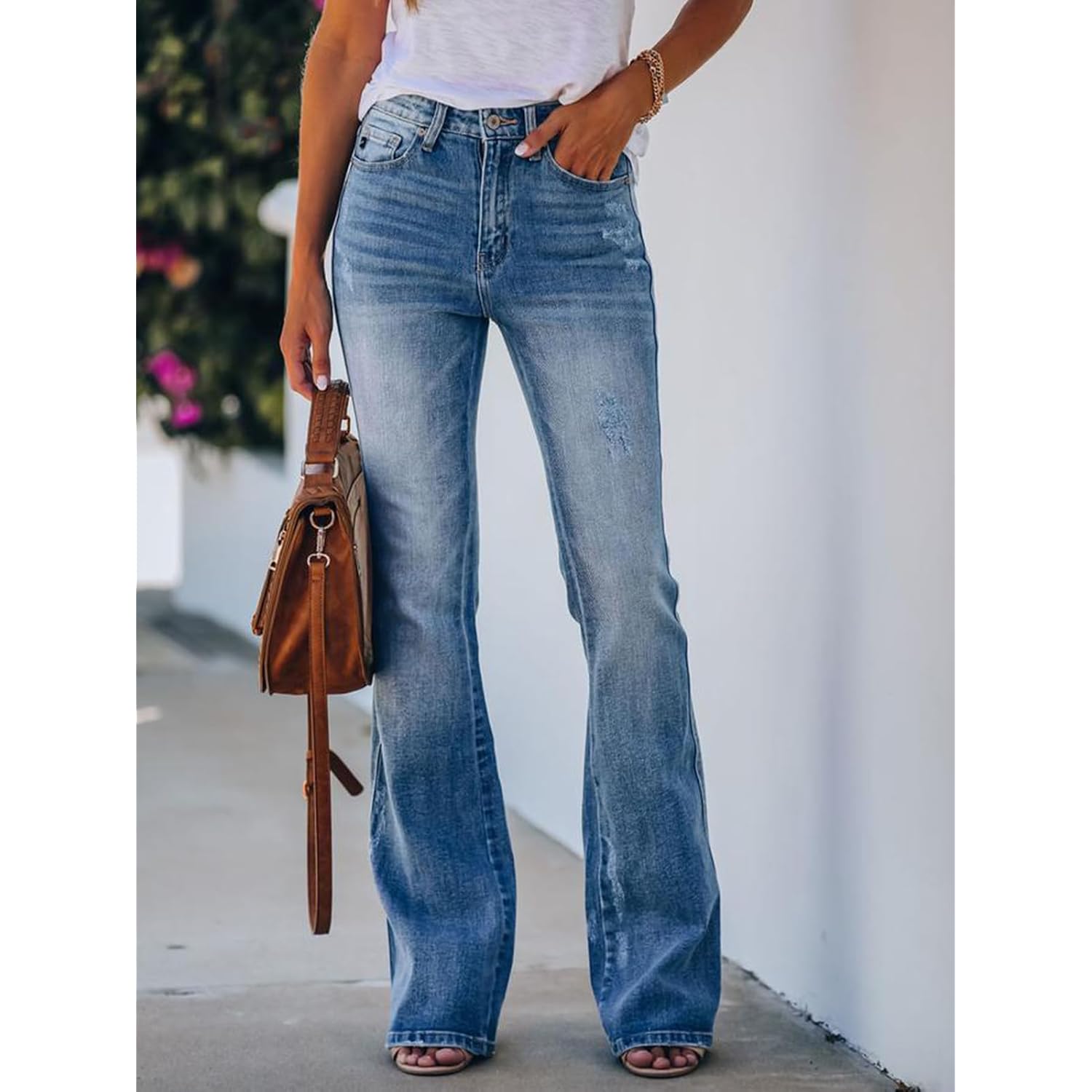 KUNMI Dam flare Bell Bottom jeans High Waisted - Image 2