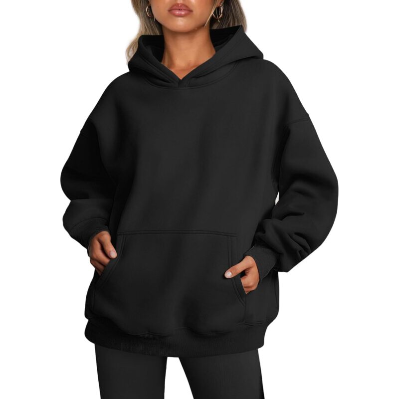 Trendy Queen Dam oversized hoodie fleece sweatshirt Fall