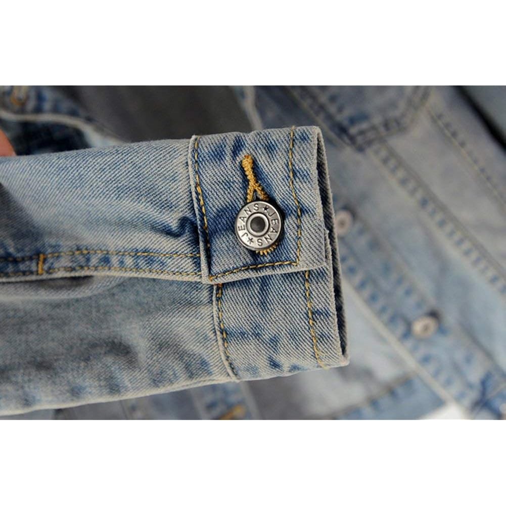 LifeShe Dam Casual Detachable Hoodie denim jacka - Image 6