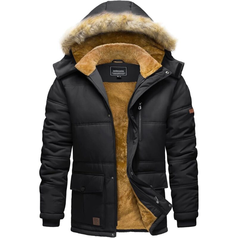 TACVASEN Herr Winter jacka with Hood Water Repellent