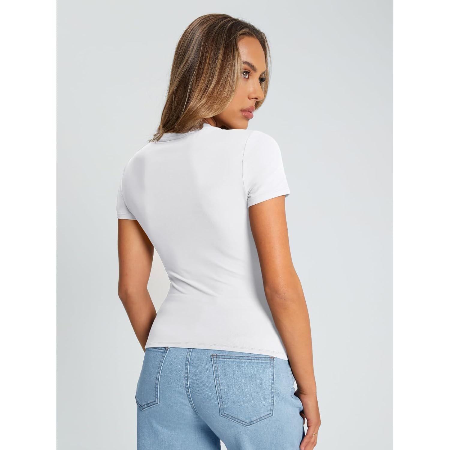 Trendy Queen Dam Basic T skjorta Summer topp - Image 4