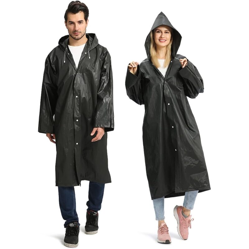 Opret 2 Pack Raincoats for Adults Reusable, EVA