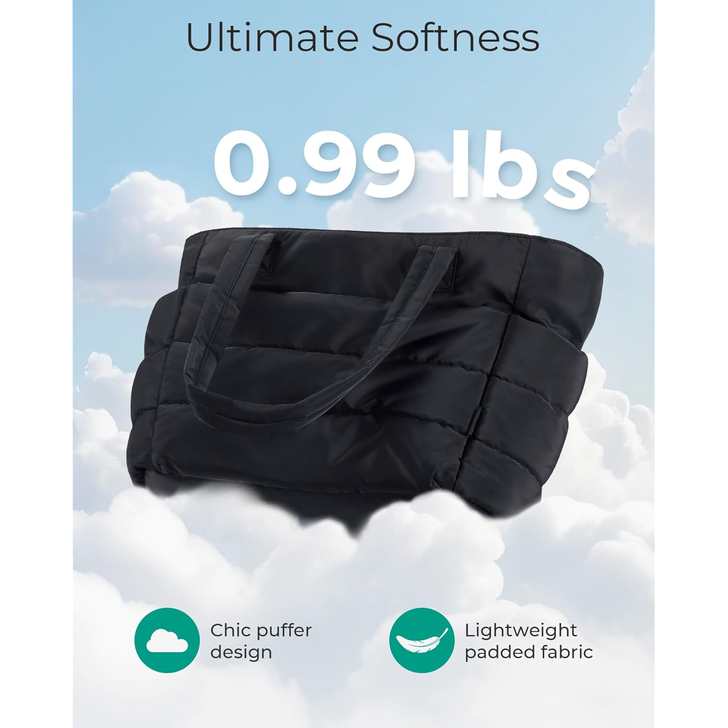 BAGSMART shopper Bag for Women, Lightweight Puffy shopper - Image 3