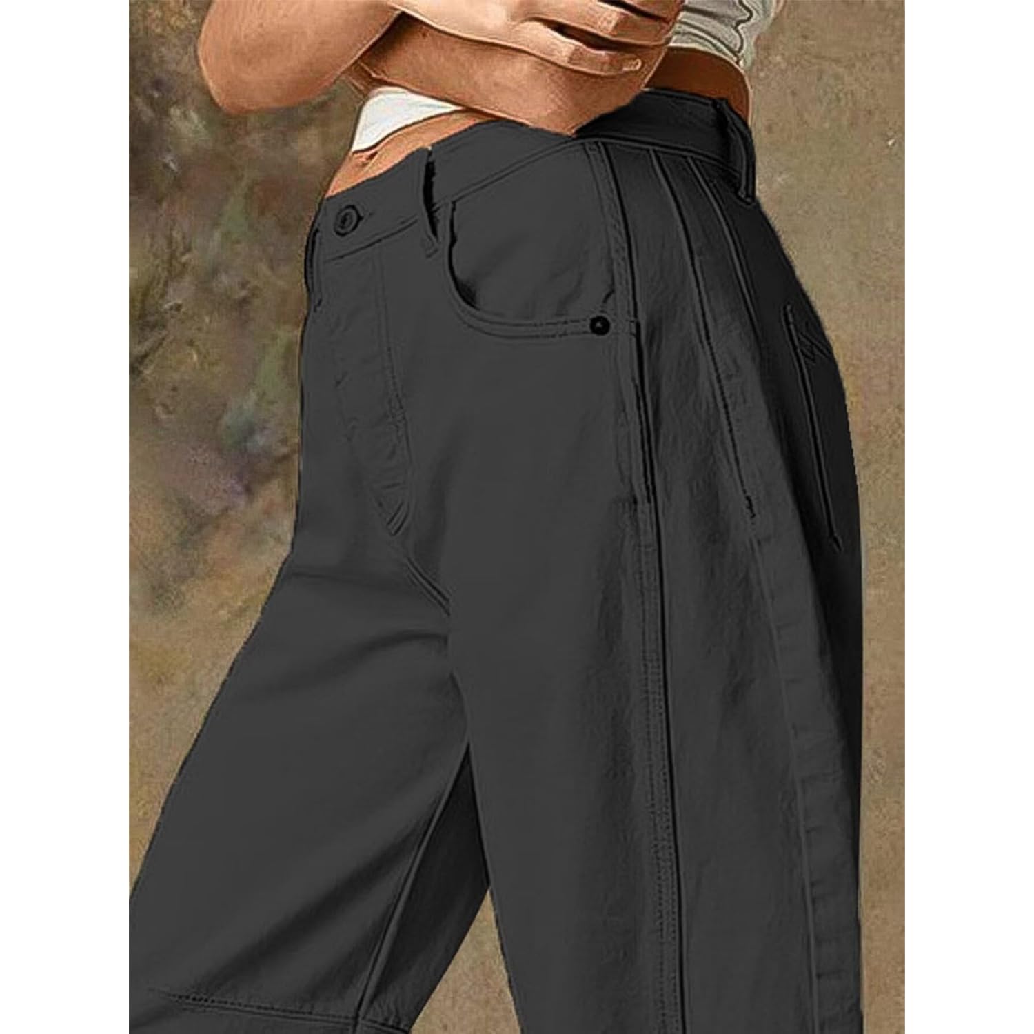 Flamingals Women’s Mid Waist Crop straight Leg jeans - Image 3