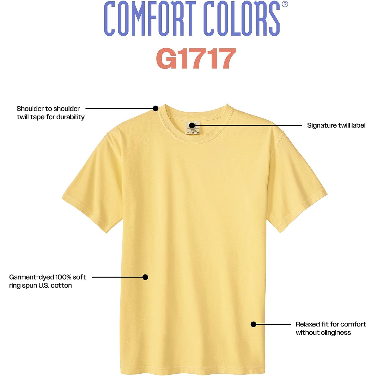 Comfort Colors Adult Heavyweight kortärmad Tee, Style G1717/G1745, - Image 2