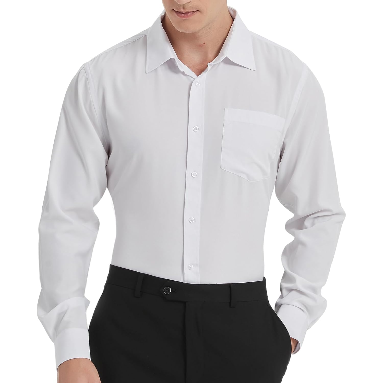 Herr långärmad Dress skjorta, regular fit Stretch Wrinkle-Free - Image 3